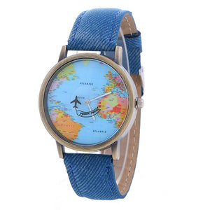 Global Travel By Plane Map Watch