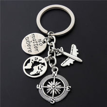 Load image into Gallery viewer, World Map Airplane Key Chain