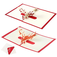 Load image into Gallery viewer, Greeting Cards 3D Laser Cut Airplanes